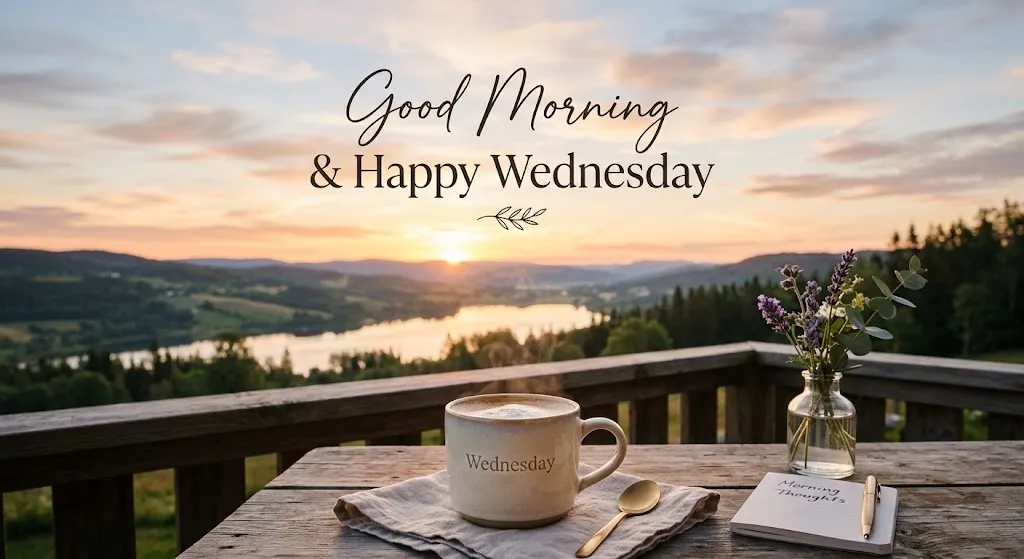 Good morning and happy Wednesday blessings with a peaceful sunrise