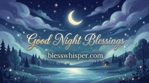 Good night blessings with peaceful prayer for restful sleep