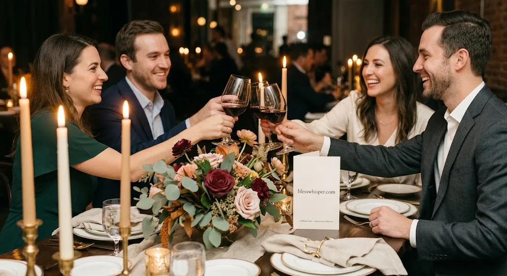 Anniversary wishes for couple celebrating a special anniversary with friends