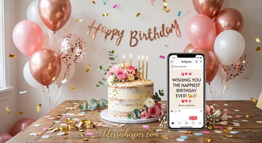 Happy birthday message for social media and Instagram