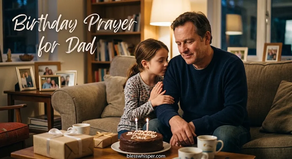 Birthday prayer for Dad asking for blessings, happiness, peace, and good health