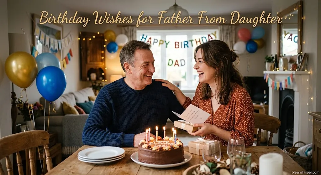 Birthday wishes for father from daughter with heartfelt words for Dad
