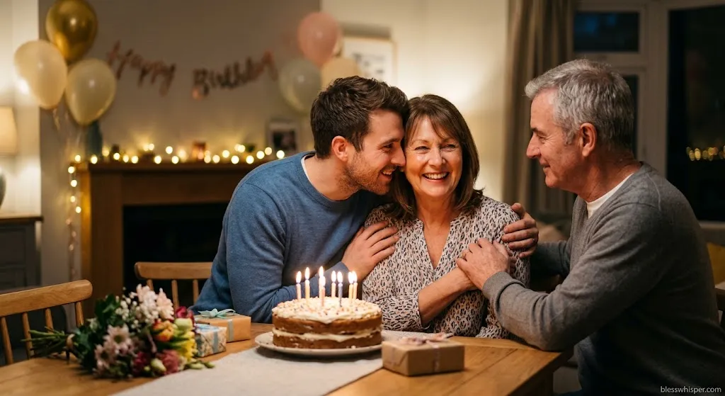 Birthday Wishes for Parents with a loving family celebrating together
