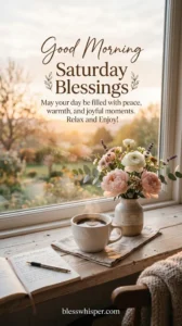 Good Morning Saturday Blessings for a peaceful and joyful weekend