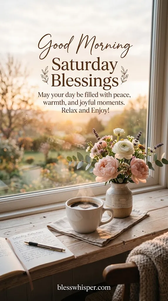 Good Morning Saturday Blessings for a peaceful and joyful weekend