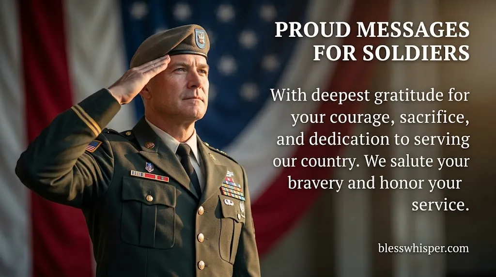 proud messages for soldiers honoring courage and dedication