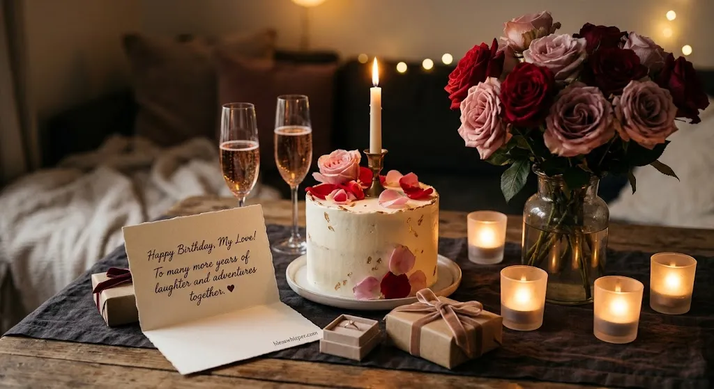 Romantic happy birthday message for your partner