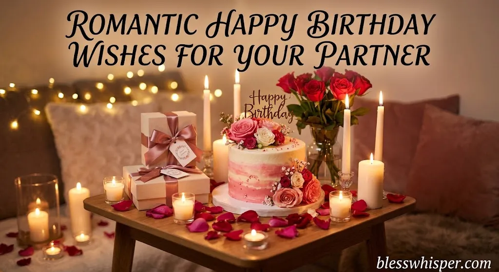 Romantic happy birthday wishes for your partner with heartfelt messages