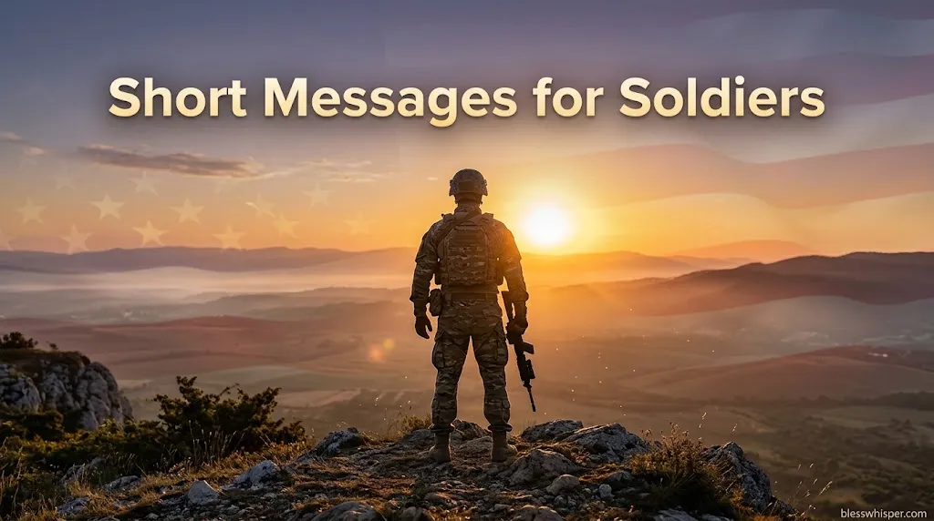 Short message for soldiers honoring their courage, service, and sacrifice