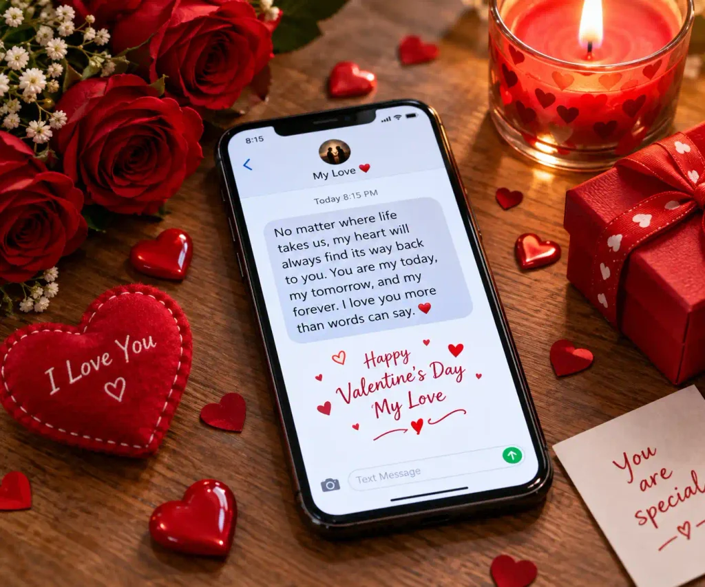 Valentines day message to wife on WhatsApp
