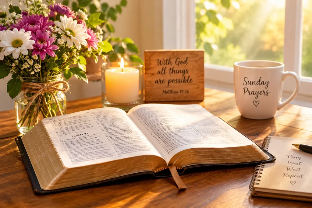 Sunday prayers for peace, protection and strength