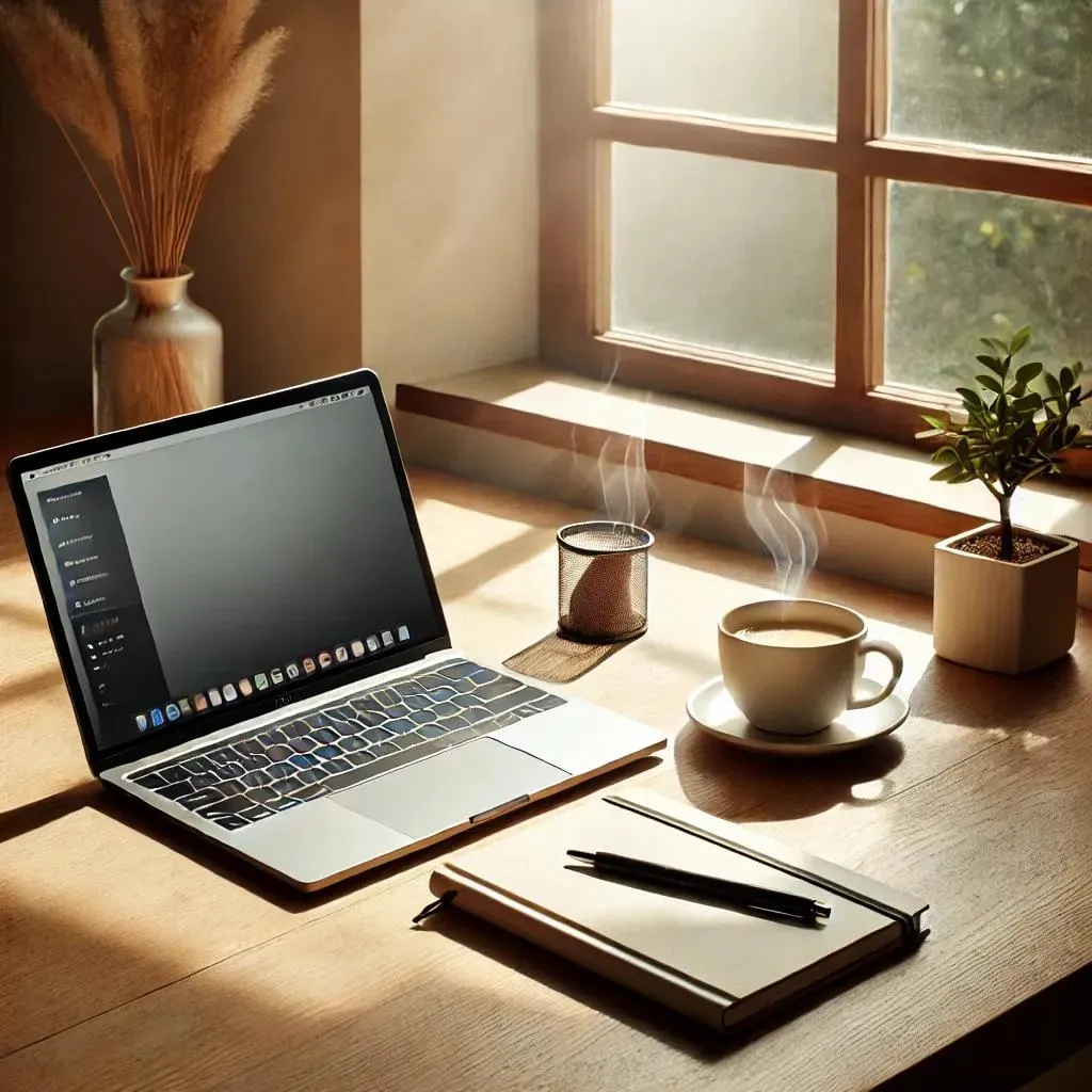 Monday blessings for work and success in a bright professional workspace