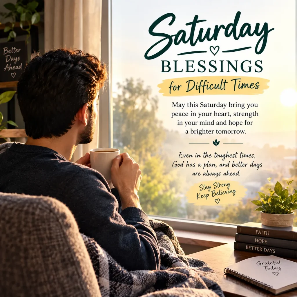 Saturday blessing for difficult times, comfort and hope