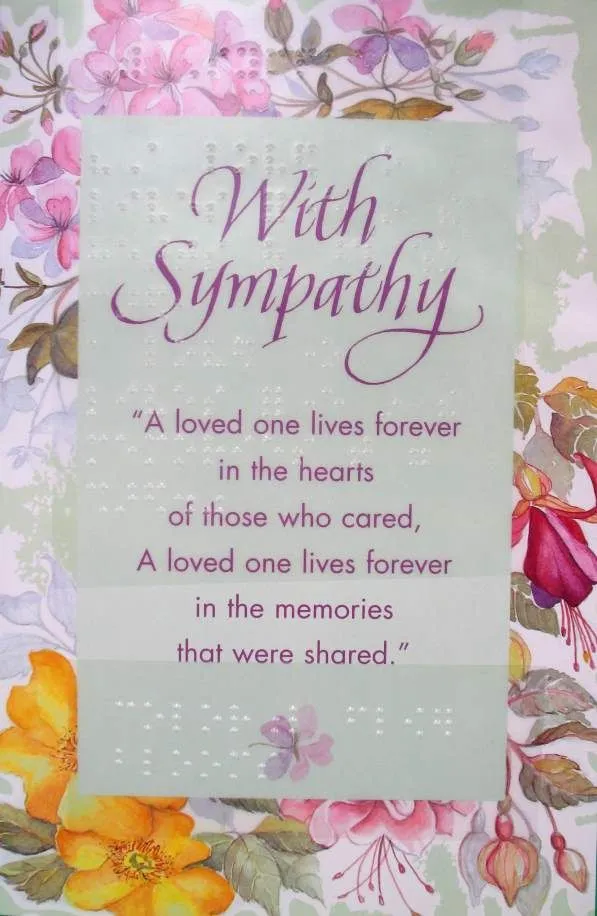 Sympathy Card Messages for Family Members expressing love and comfort during a difficult time.