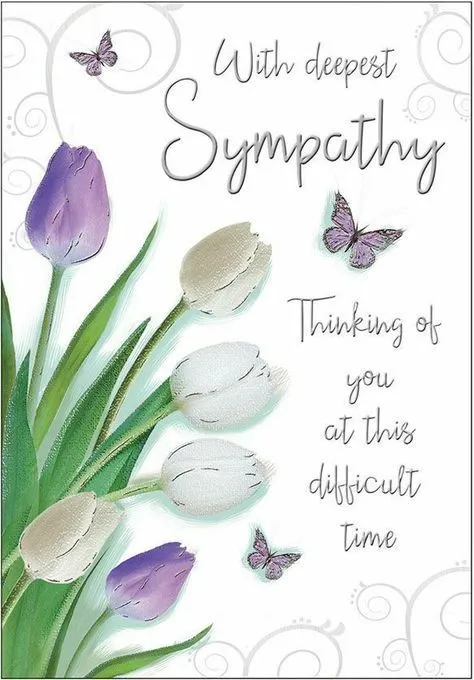 Sympathy Card Messages attached to a bouquet of white roses and lilies for expressing heartfelt condolences.