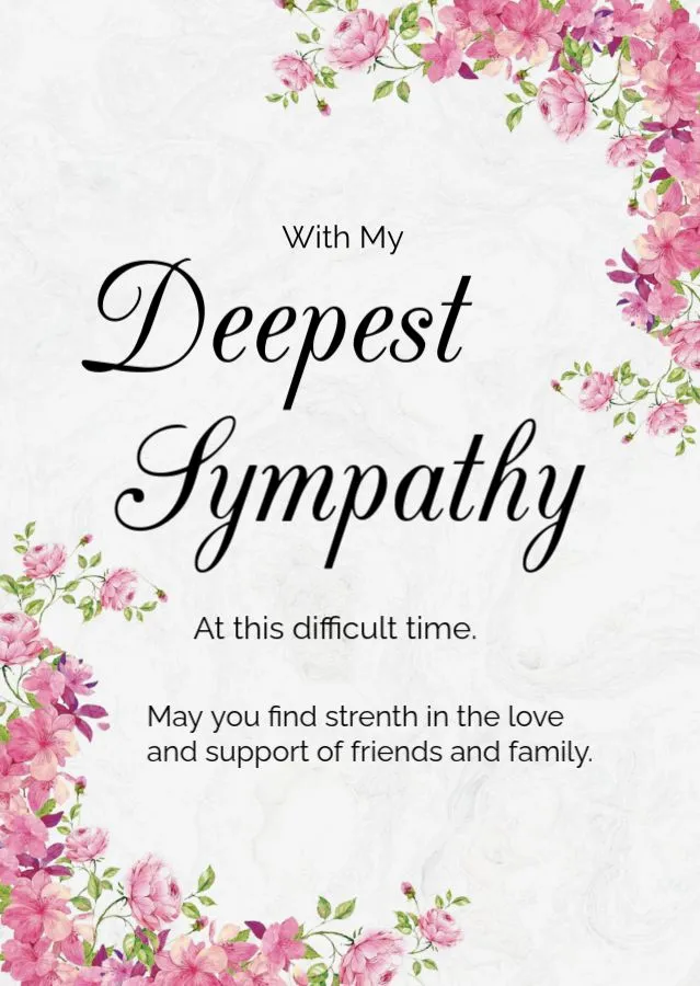Sympathy Card Messages for Someone Who Lost a Parent, with a remembrance photograph, white rose, and condolence card.